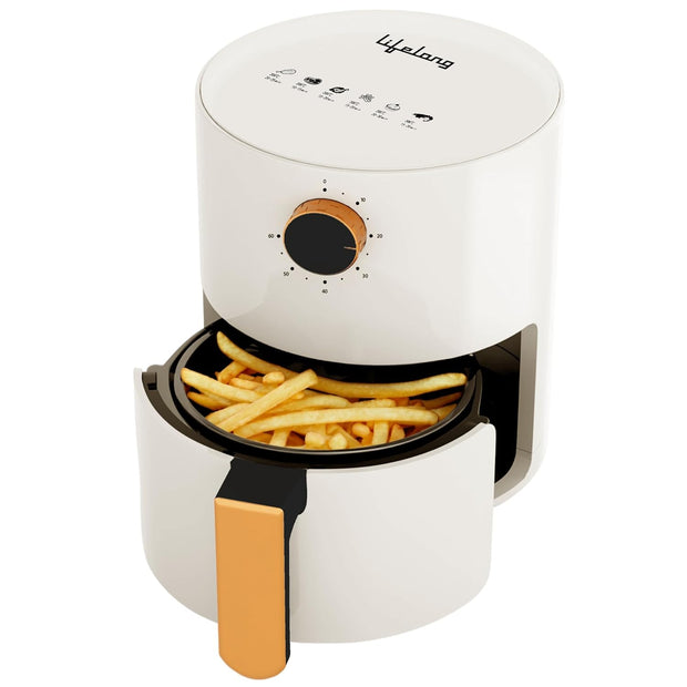 Lifelong Air Fryer | 1 Year Warranty | 800W, 2.5L, Air Fryer for Home, Electric Air-Fryer with 360° Hot Air Circulation Technology & Timer Control, Oil Free Fryer for Bake & Toast