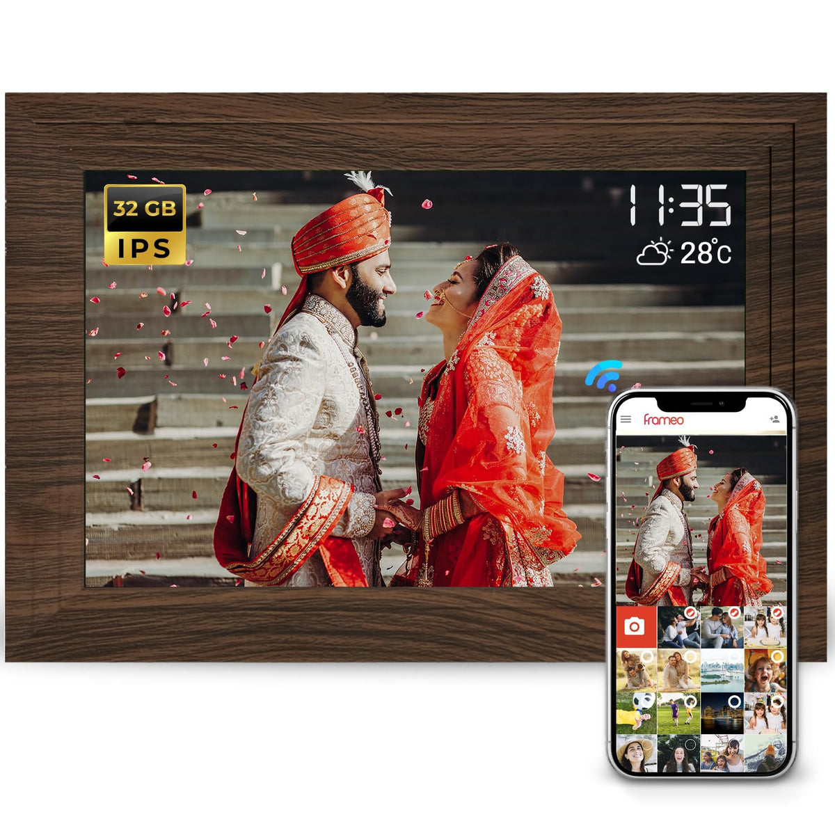 10.1-inch Wi-Fi Digital Photo Frame with Frameo App