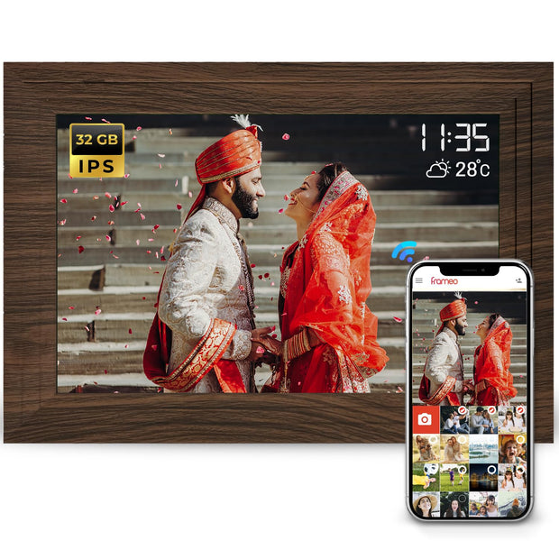 Electronics 10.1 Inch (25.65 CM) Digital Photo Frame with Slideshow, Video & Sound | Share Files with Frameo App