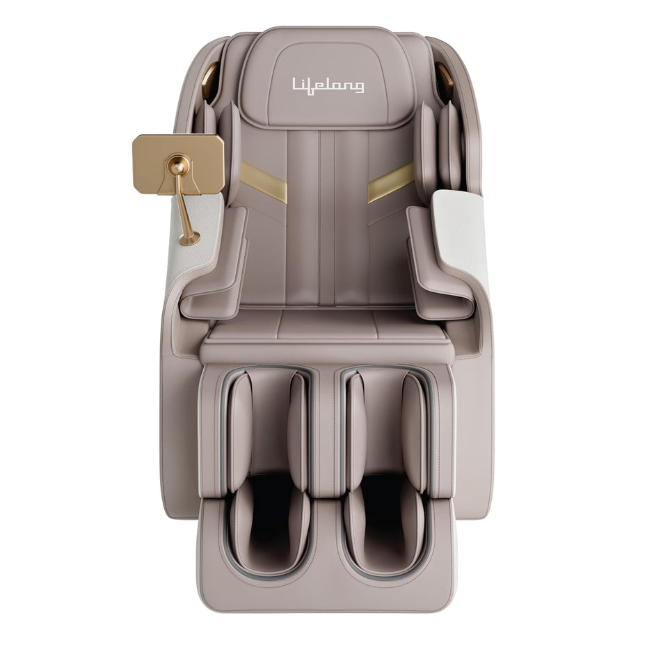 Lifelong Full Body Massage Chair with Recliner for Home & Office|SL Track & Back Heating| 3D Rollers for Pain Relief |16 Airbags, 5 Auto Programs, 3 Intensities, Foot Rollers, Zero Gravity, Bluetooth