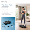 Lifelong Vibration Plate Exercise Machine with Remote & 2Bands| 120kg Load Capacity Home & Gym Full Body Workout Massager for Pain Relief, Weight Loss & Tone Muscles | 5Programs, 120Speeds, Bluetooth