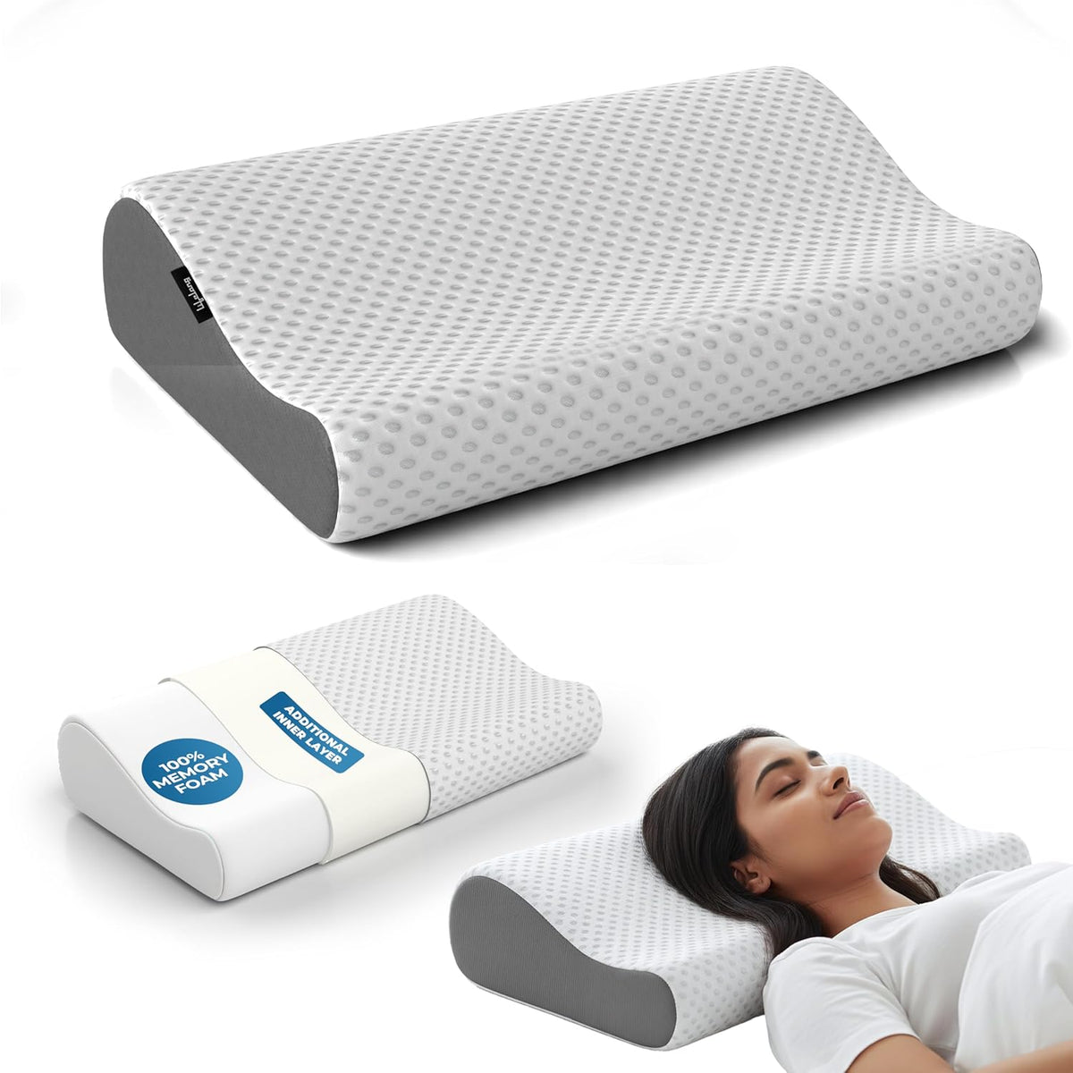 Memory Foam Cervical Pillow for Neck Support