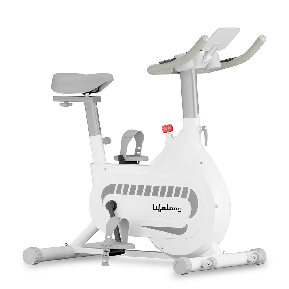 Fit Pro Spin Fitness Bike|8Kg Flywheel|Adjustable Resistance & Heart Rate Sensor|Quiet Belt-Driven System|Touch LED Screen Display|Steel Frame|Home Workout & Cardio|Max Weight 120Kg