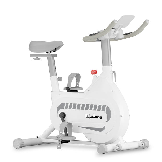 Fit Pro Spin Fitness Bike|8Kg Flywheel|Adjustable Resistance & Heart Rate Sensor|Quiet Belt-Driven System|Touch LED Screen Display|Steel Frame|Home Workout & Cardio|Max Weight 120Kg