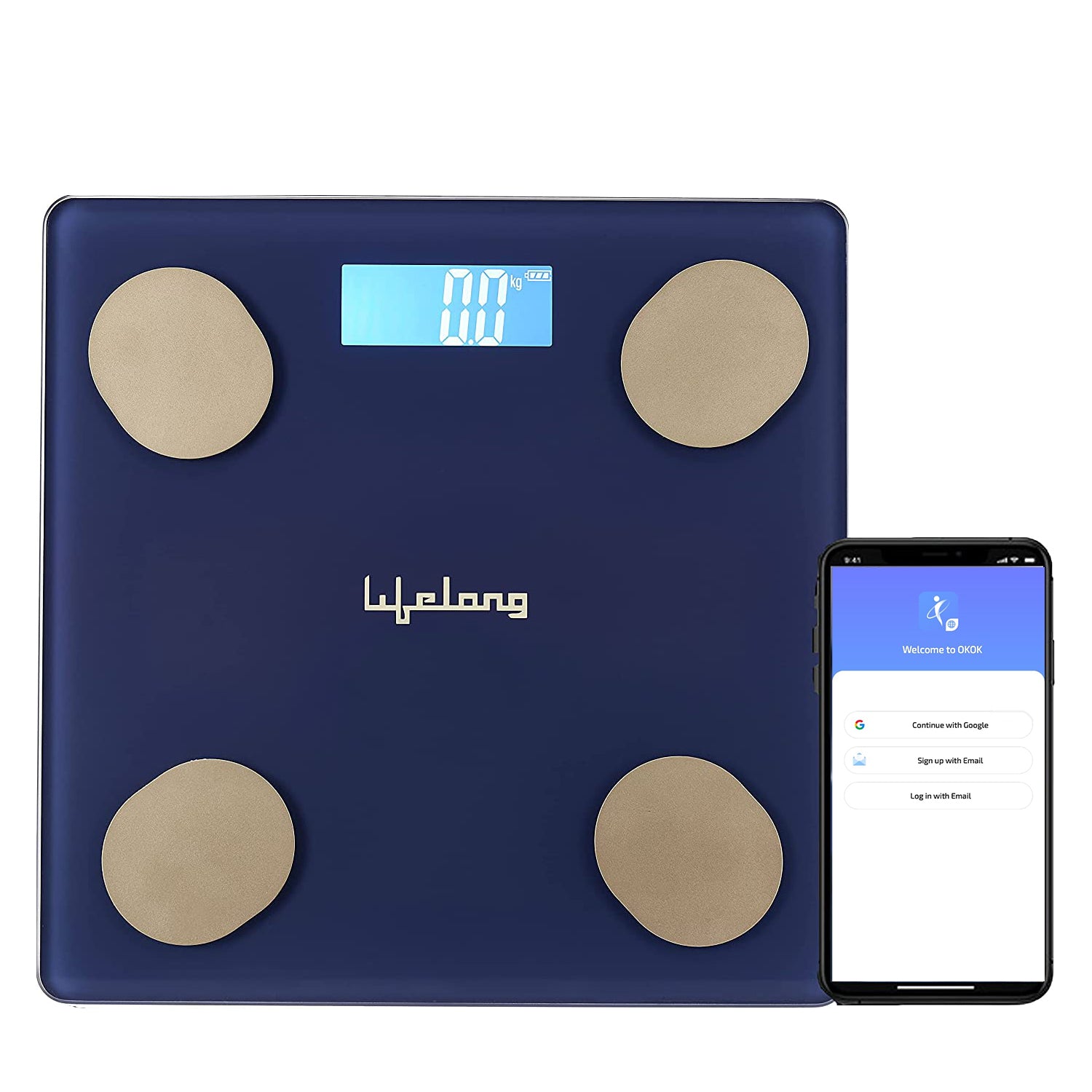 Lifelong Smart Weighing Scale with BMI & 18 Measurement Functions with Lifelong Smart Home App-Bluetooth Sensor Technology | Electronic Weight Machine | Battery Included