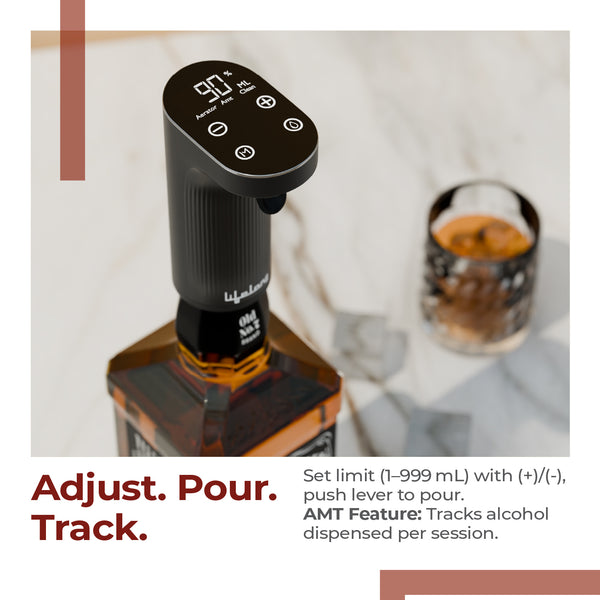 Rechargeable Drink Dispenser with Digital Measuring Pourer