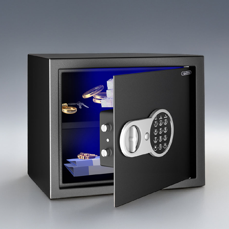 34 L Carbon Steel Digital Safe Locker Box | Wardrobe Compatible, 1 Yearr Warranty