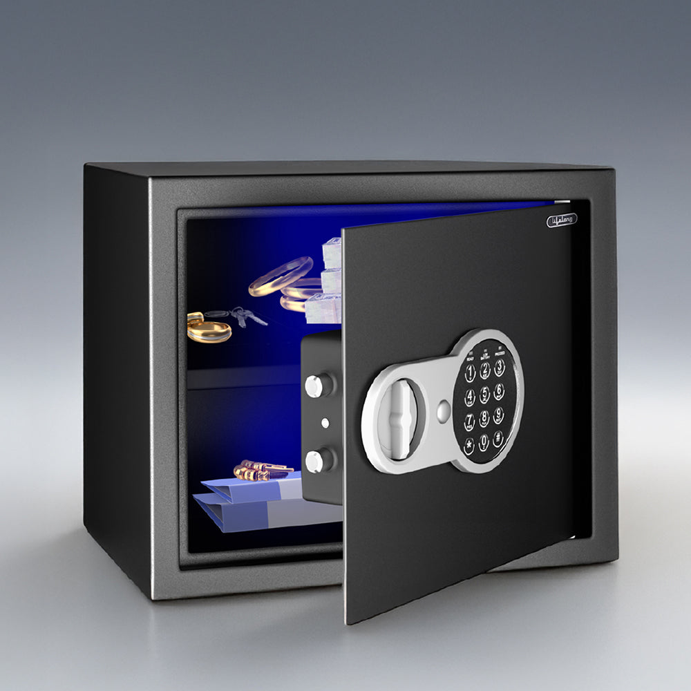 34 L Carbon Steel Digital Safe Locker Box | Wardrobe Compatible, 1 Yearr Warranty