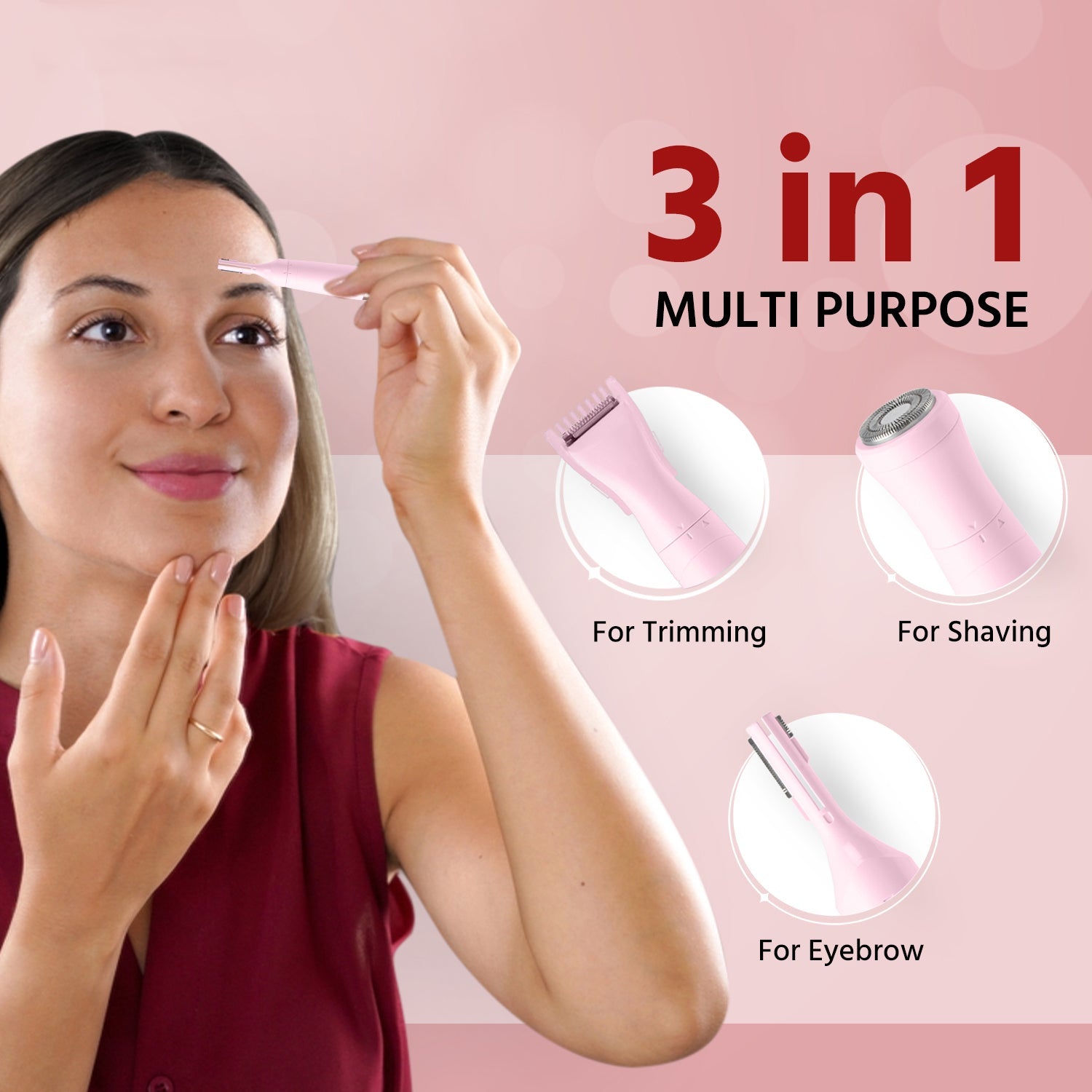4-in-1 Women's Trimmer (Pink)