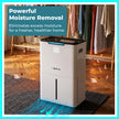 Lifelong Dehumidifier for Bedroom, Home, Wardrobe & Car | Portable Moisture Absorber with Intelligent Touch Control, 24-Hour Timer, 2-Speed Fan, Auto Defrost, Humidity Indicator & 180° Wheels