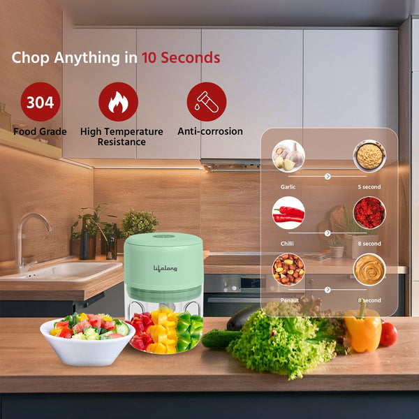 30W USB Rechargeable Wireless Electric Chopper