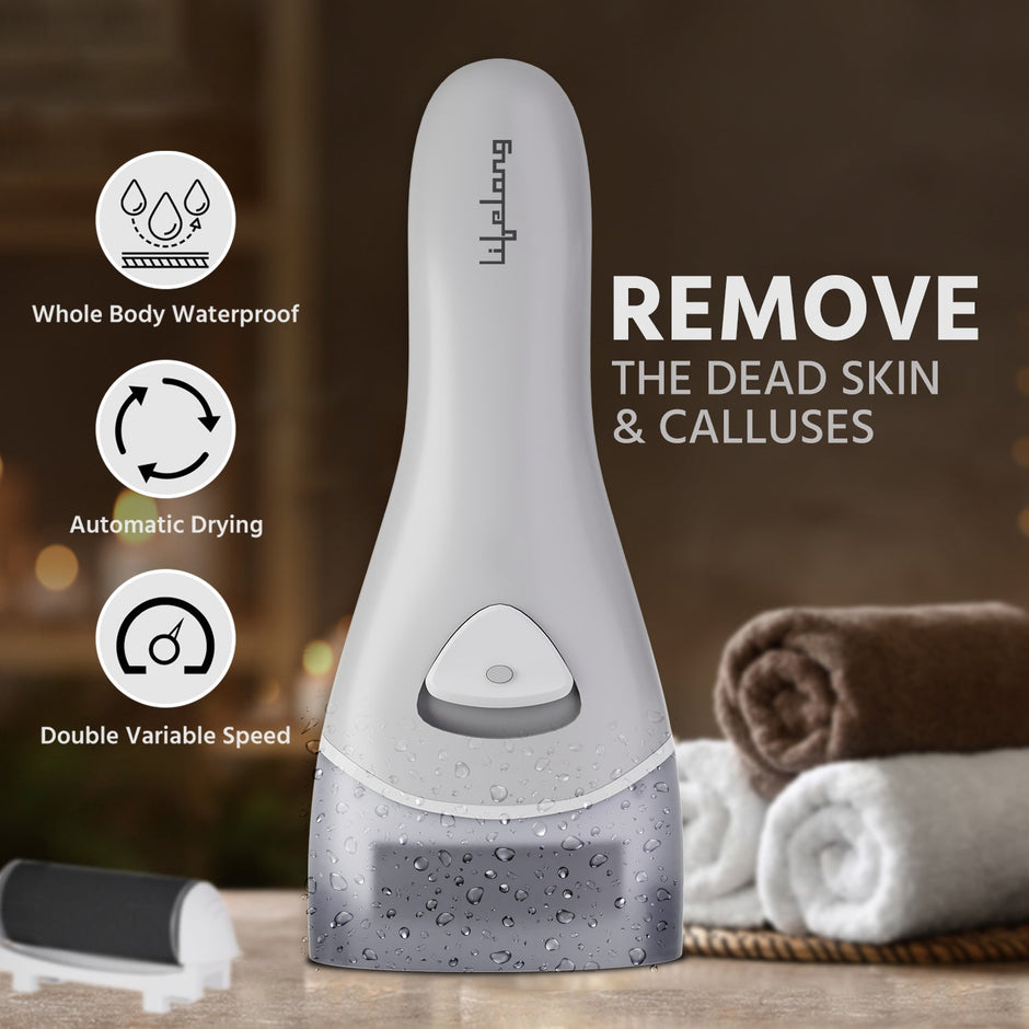 Lifelong LLPCW208 Callus Remover Foot Scrubber (Grey)