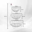 Lifelong LLKAFB01 3 Tier Steel Fruit and Vegetable Basket for Kitchen