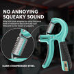 Lifelong Adjustable Hand Grip Strengthener|Hand Gripper with Counter for Men & Women for Gym Workout|Hand Exercise Equipment to Use in Home for Forearm Exercise (5-60kg) - Green & Black, LLFAHGC01