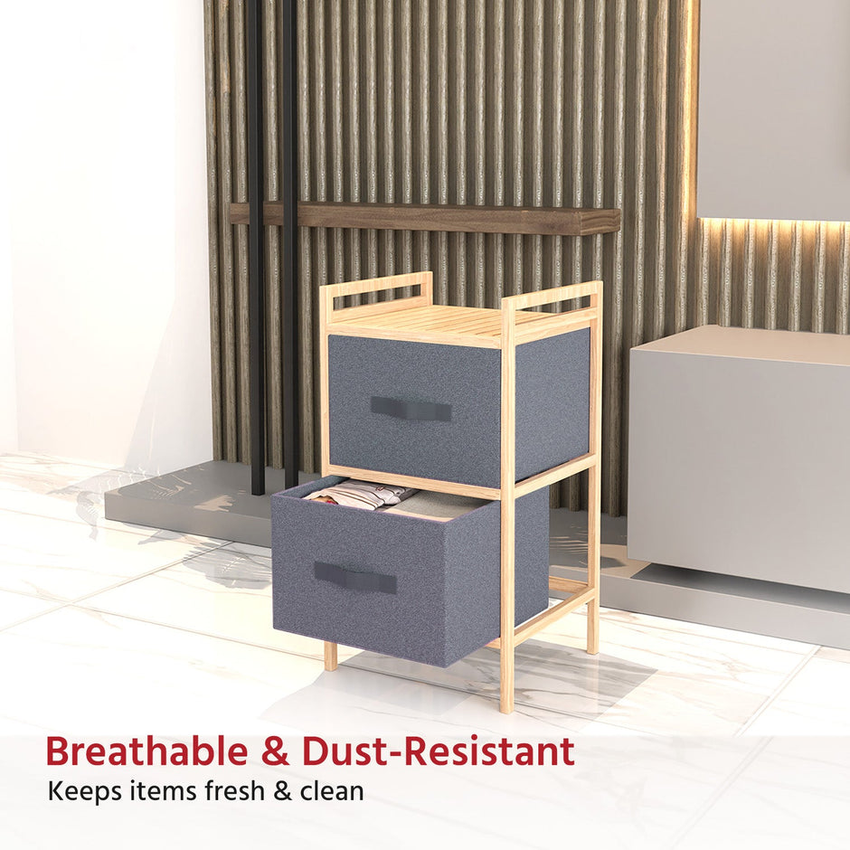 Lifelong Multipurpose 2-Drawer Fabric Storage Organizer, Space-Saving & Stylish