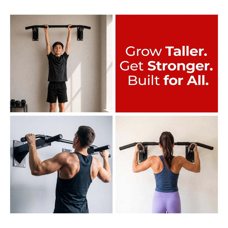 Lifelong Pull Up Bar Wall Mounted | 200kg Capacity| Foam Grip Pull Up Bar for Home | Gym Equipment for Home Workout| Triangle Support | Strong Wall Base| Pull up Bar for Home for Kids, Men & Women