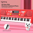 Lifelong Cuppy 61-Key Kids Keyboard Piano with Microphone – LED Display, Recording Feature, Musical Toy 3+ Years