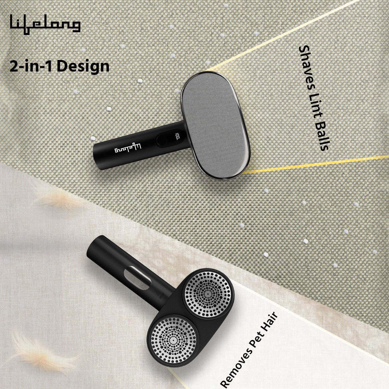 Lifelong 2 in 1 Lint Remover with Brush - LLELR36