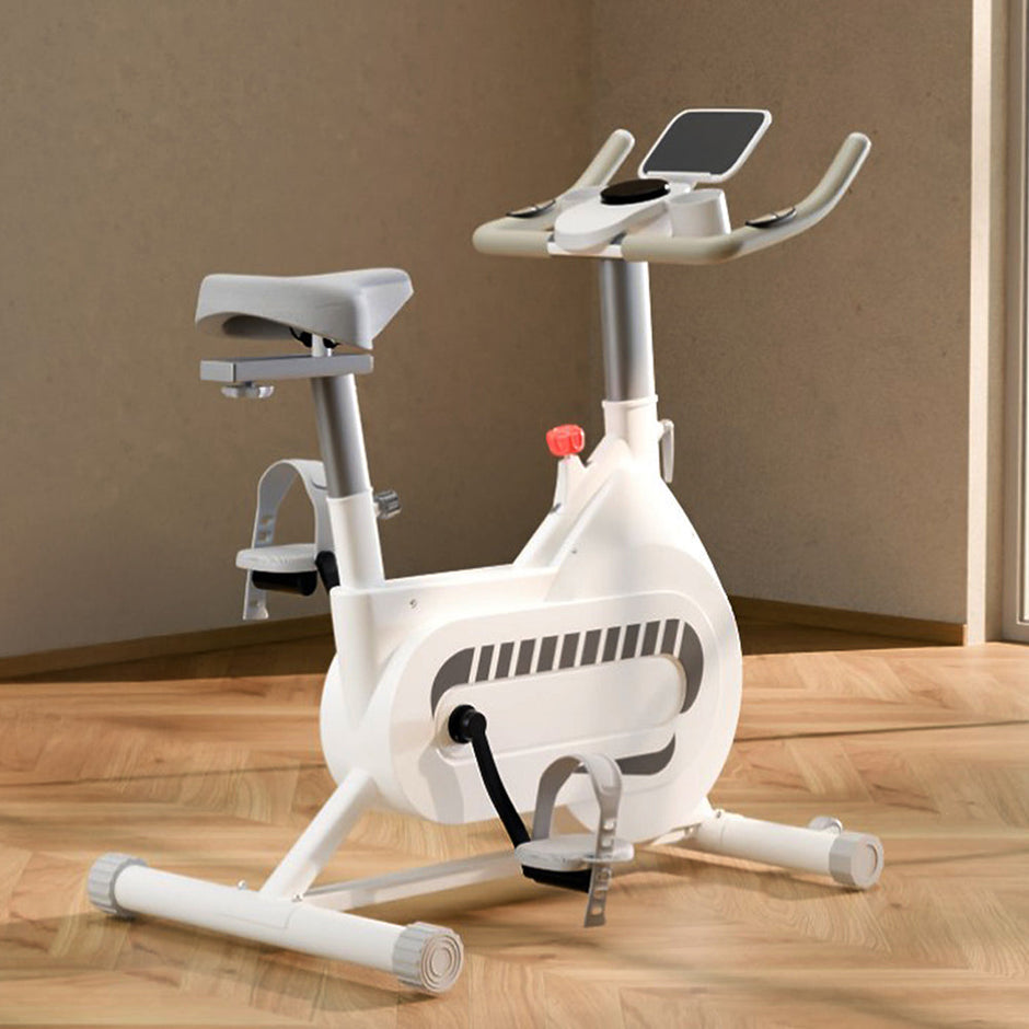 Fit Pro Spin Fitness Bike|8Kg Flywheel|Adjustable Resistance & Heart Rate Sensor|Quiet Belt-Driven System|Touch LED Screen Display|Steel Frame|Home Workout & Cardio|Max Weight 120Kg