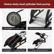 Lifelong Bike Floor Pump | 160 PSI Pressure Gauge | Cycle Pump & Foot Air Pump | Bicycle Pump | Car Tyre Inflator | Presta Schrader Deutschland Valve | For Bicycle, Ball, Scooter, Car, Toys | Black