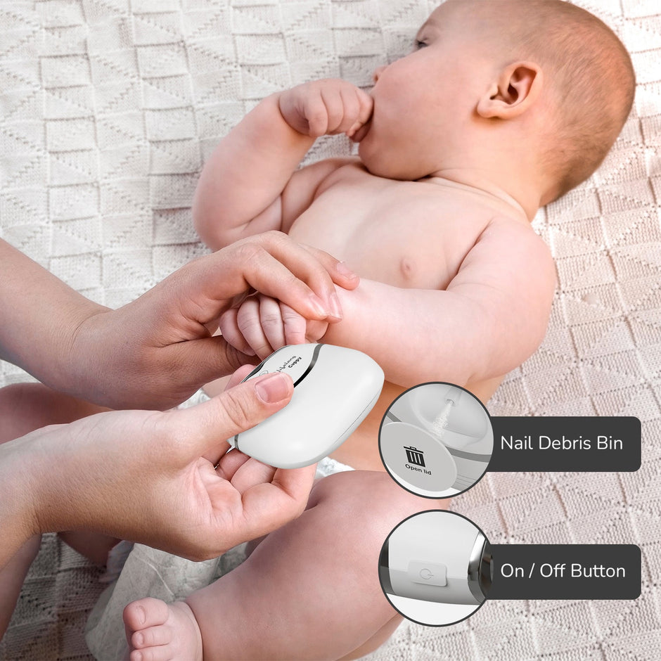 Lifelong Cuppy Electric Baby Nail Trimmer for Newborns to All Age|Baby Nail Care & Grooming Nail Cutter for Baby Boy & Baby Girl|Skin Friendly & Safest Nail Clipper with Cleaning Brush, 1 Count