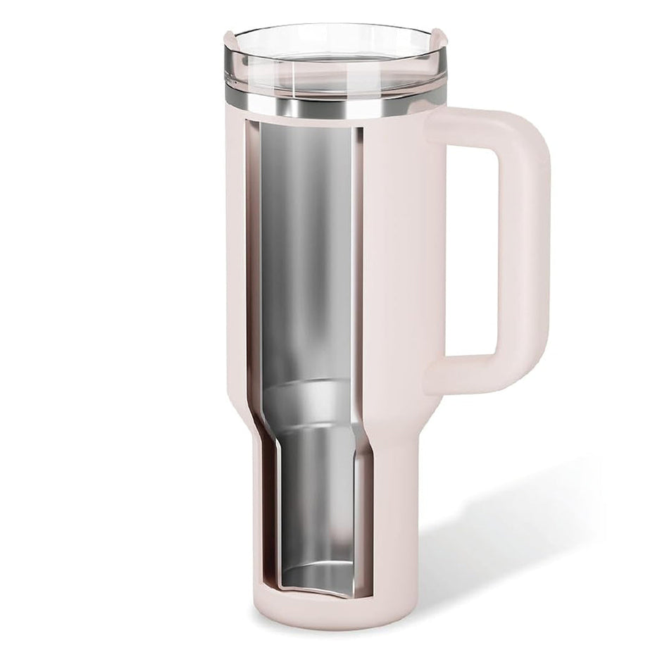 Lifelong Double Walled Vacuum Insulated Tumbler with Handle1200ml-Rose Quartz-2015251313001