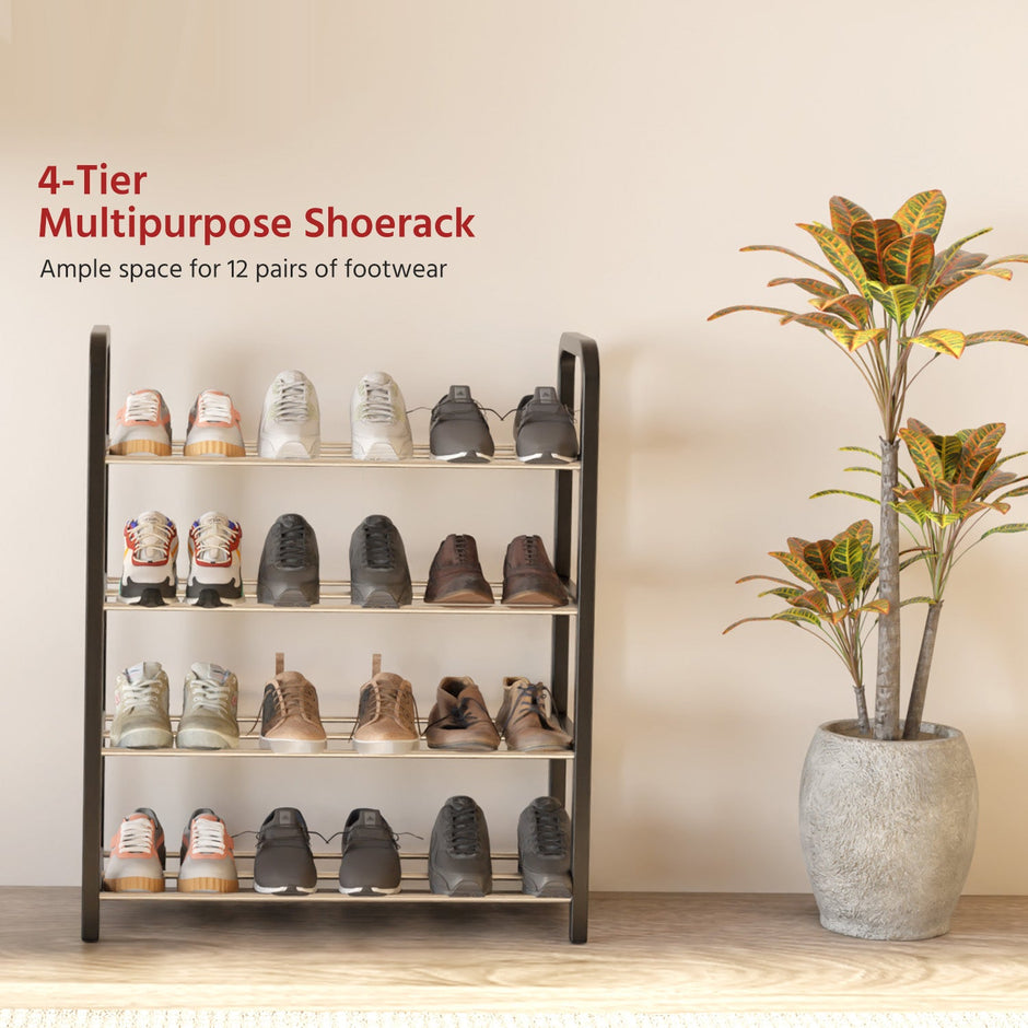 Multipurpose shoe rack 4-tier