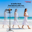 Lifelong Electronics AI Powered Selfie Stick Tripod 183CM/72 Inches | Auto Face Tracking | Quad Leg Stability Mobile Stand for Desk with Dual Influencer Light (5W) | Tripod Stand for Phone & Camera