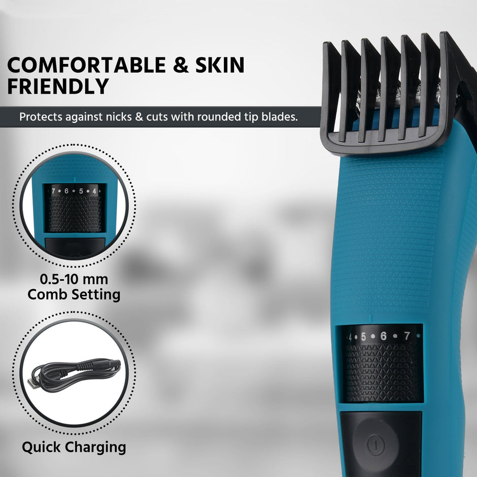 Lifelong Cordless Beard Trimmer with Adjustable Settings and Stainless Steel Blades