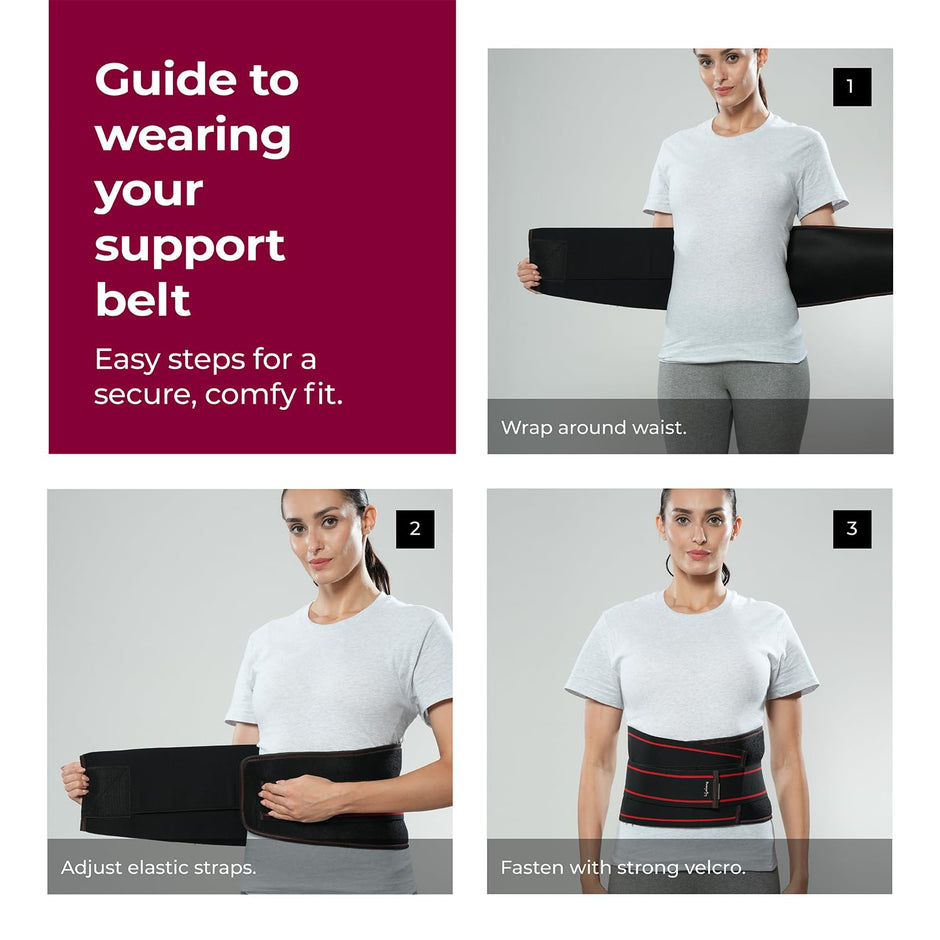 Lifelong Non-Contoured lumber sacral belt(with hot & cold pack)