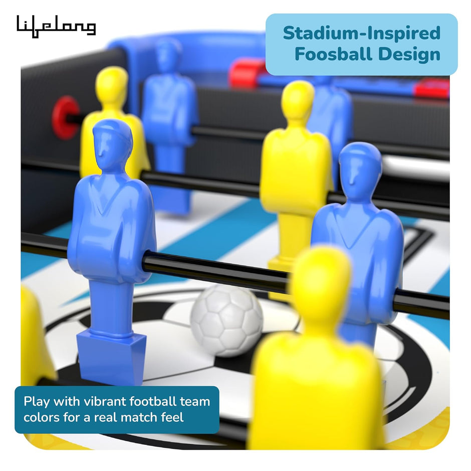 Cuppy 3-in-1 Foosball Table for Kids | Includes Mini Soccer, Ludo & Snakes & Ladders