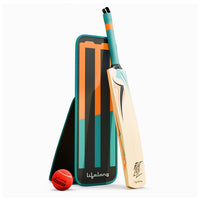 Wooden Gully Cricket Bat Set with Convertible Stump Bag