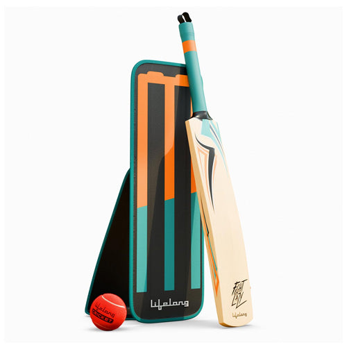 Wooden Gully Cricket Bat Set Combo with Convertible stump bag Kids