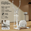 Elliptical Cross Trainer - 6 kg Flywheel, Magnetic Resistance, Touch LED Display & Tablet Holder (White)