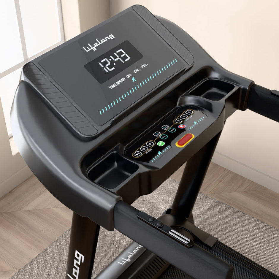 100kg Motorized Treadmill | 4HP Peak | 3-level Incline, Foldable, Bluetooth