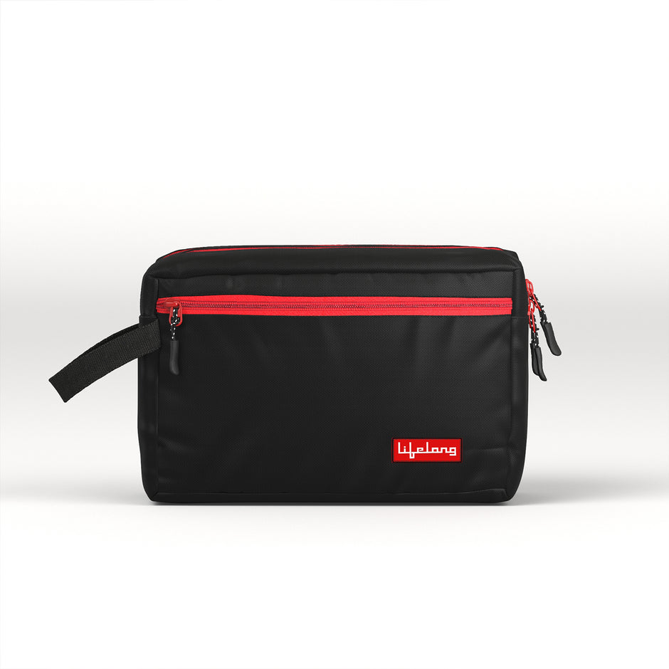 Lifelong Toiletry Bag for Men & Women Makeup Pouch, Wash BagÃ‚ 26cm(Red/Black)