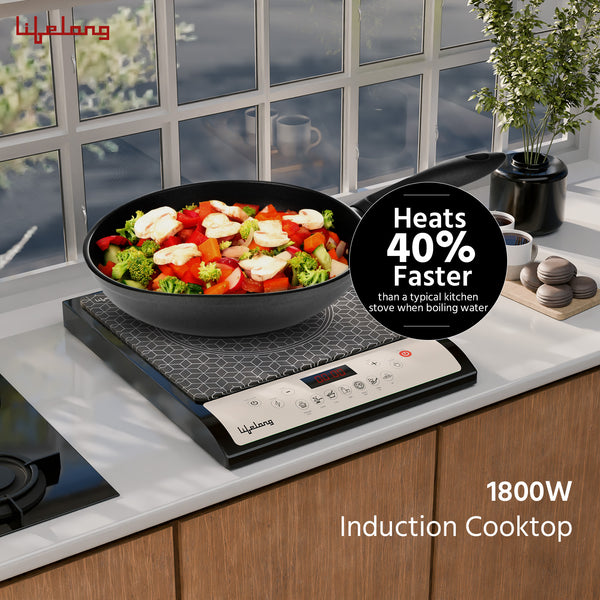 1800W Induction Cooktop with 7 Preset Indian Menus