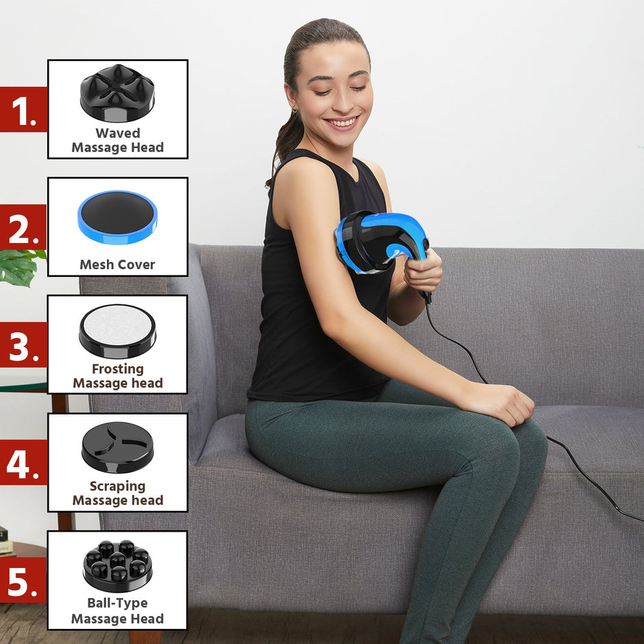 Lifelong LLM576 Full Body Massager – 4 Heads, Copper Motor, Pain Relief