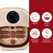Lifelong LLM378 Foldable Foot Spa Massager Machine for Foot Care, Pain Relief, Pedicure - Brown