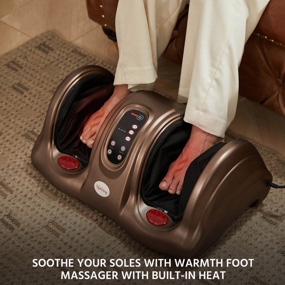 Lifelong Foot & Calf Massager with Heat & Kneading for Pain Relief (LLM81)