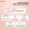 Lifelong Cuppy 30-Piece Baby Safety Proofing Kit – Drawer & Cupboard Locks, Fridge Locks, Socket Guards, Edge & Corner Guards, Switchboard Covers for Child Safety