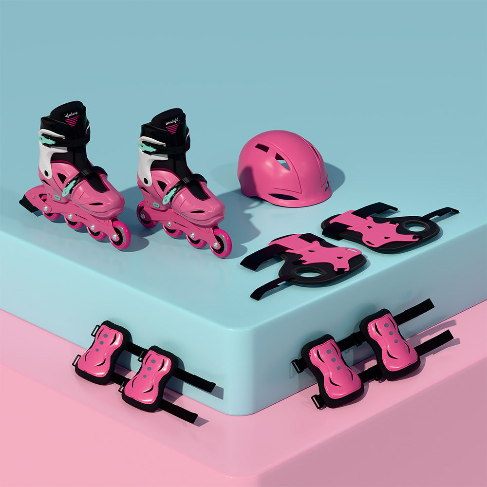 Kids Inline Skates with Safety Kit