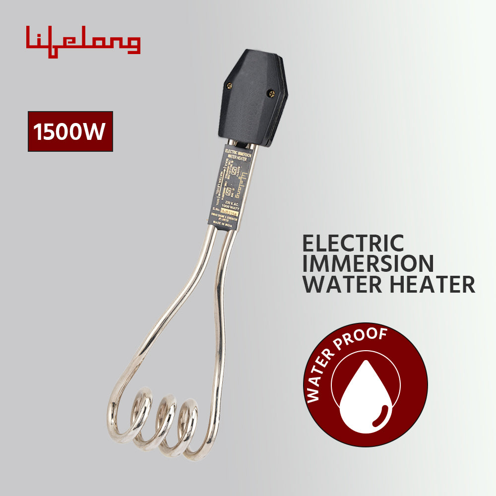 Infinia Plus 1500 W Immersion Rod Water Heater, Shock Proof with Copper Heating Element| Electric Rod, 1 Year Warranty