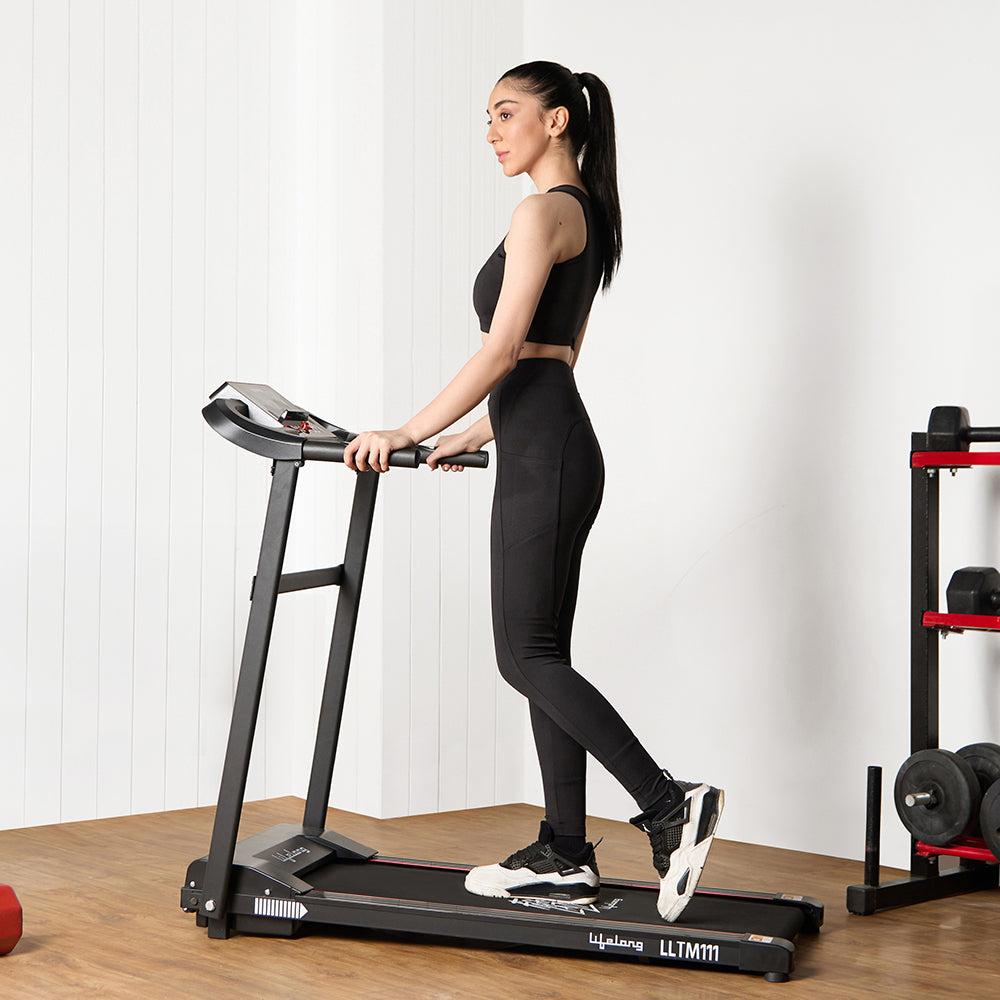 Lifelong FitPro LLTM111 (2.5 HP Peak) Manual Incline Motorized Treadmill for Home with 12 preset Workouts, Max Speed 14km/hr. (Free Installa