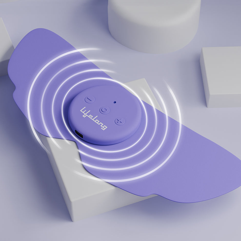 Instant Period Cramp Hands, Stomach Relief Massager - Period Pain Relief Device with 25 Intensity Levels - Rechargeable -Wireless - Wearable - Safe & Easy To Use