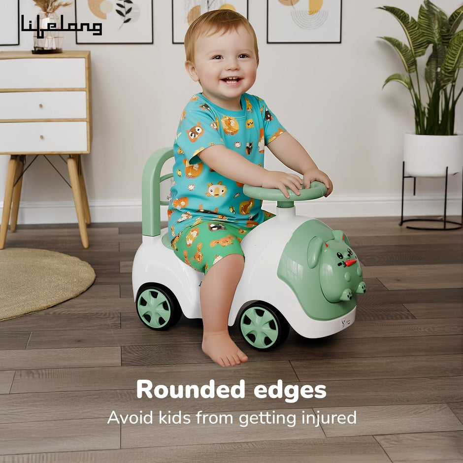 Cuppy Bunny Ride-On Toy Car | Non Electric Push Ride for 1–3 Years
