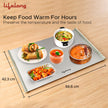 Lifelong Electric Food Warmer - 400 W | Roll Up Silicon Heating Mat | Adjustable Temperature Control with Touch | Even Warming Tray for Dining, Parties & Events | Auto Shut-Off (66 X 42 CM)