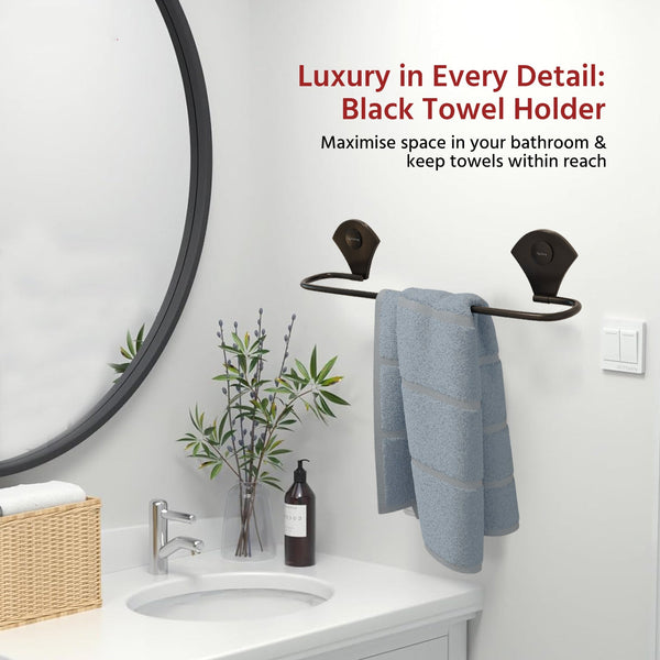 Black Finish Stainless Steel Bathroom Accessories Set