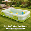 7FT Inflatable & Foldable Family Pool â€“ Portable Kiddie Pool with Pump & Bag for Adults & Kids