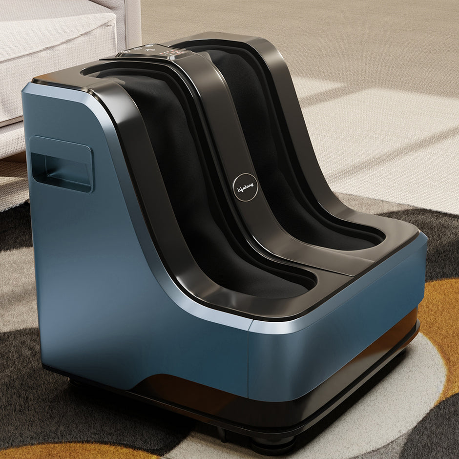 Calf, Foot and Leg Massager Machine for Home | Heat + 4 Vibration Motors - Rolling, Kneading, and Shiatsu